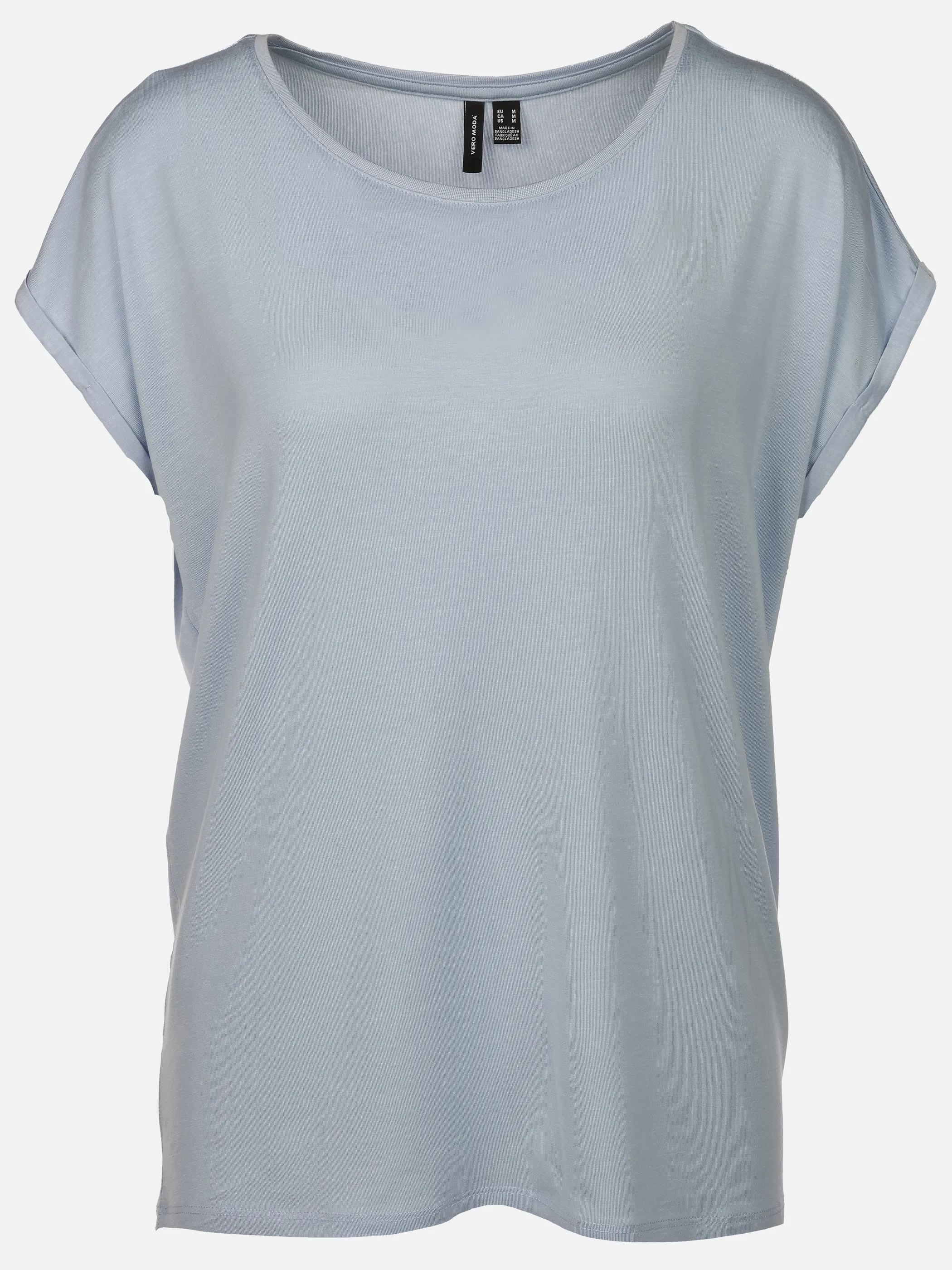 Vero Moda 10284468 VMAVA PLAIN SS TOP GA Blau 873829 249737 1